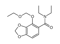 4-(ethoxymethoxy)-N,N-diethyl-1,3-benzodioxole-5-carboxamide结构式