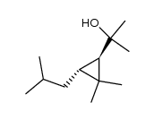 2-(3t-isobutyl-2,2-dimethyl-cycloprop-r-yl)-propan-2-ol结构式