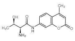 L-苏氨酸 7-酰氨基-4-甲基香豆素结构式