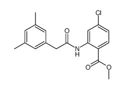 4-chloro-2-[2-(3,5-dimethylphenyl)-acetylamino]-benzoic acid methyl ester结构式