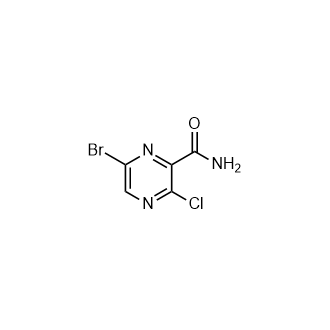6-Bromo-3-chloropyrazine-2-carboxamide Structure