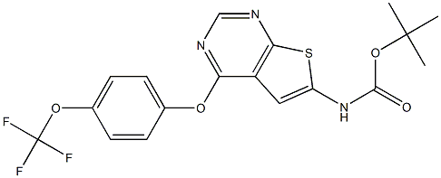 tert-butyl 4-(4-(trifluoromethoxy)phenoxy)thieno[2,3-d]pyrimidin-6-ylcarbamate Structure