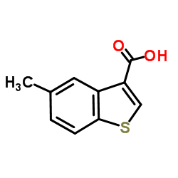 5-Methyl-1-benzothiophene-3-carboxylic acid结构式