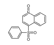 4-(benzenesulfonyl)-1-oxidoquinolin-1-ium Structure