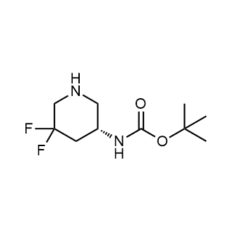 tert-Butyl (R)-(5,5-difluoropiperidin-3-yl)carbamate Structure