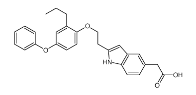 2-[2-[2-(4-phenoxy-2-propylphenoxy)ethyl]-1H-indol-5-yl]acetic acid结构式