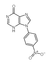 6H-Purin-6-one,1,9-dihydro-9-(4-nitrophenyl)- Structure