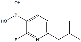 2-Fluoro-6-(iso-butyl)pyridine-3-boronic acid结构式