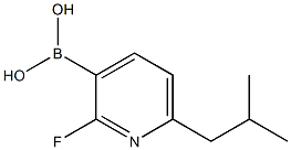 2-Fluoro-6-(iso-butyl)pyridine-3-boronic acid Structure