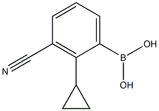 3-Cyano-2-cyclopropylphenylboronic acid结构式