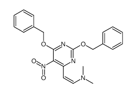 Ethenamine, N,N-dimethyl-2-5-nitro-2,6-bis(phenylmethoxy)-4-pyrimidinyl- structure