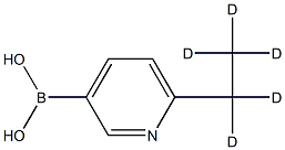 (6-(ethyl-d5)pyridin-3-yl)boronic acid结构式