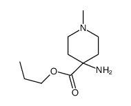 4-Piperidinecarboxylicacid,4-amino-1-methyl-,propylester(9CI)结构式