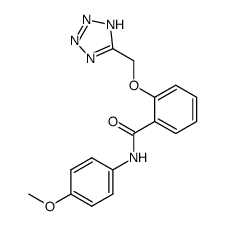 N-(4-methoxy-phenyl)-2-(1H-tetrazol-5-ylmethoxy)-benzamide Structure
