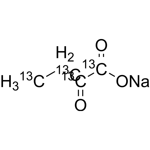 Sodium 2-oxobutanoate-13C4 Structure