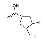 Cyclopentanecarboxylic acid, 3-amino-4-fluoro-, (1R,3S,4S)- (9CI) Structure