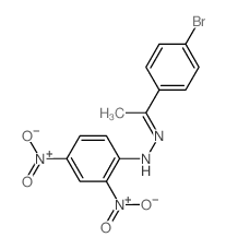 Ethanone,1-(4-bromophenyl)-, 2-(2,4-dinitrophenyl)hydrazone Structure