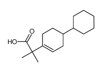 2-(4-cyclohexylcyclohexen-1-yl)-2-methylpropanoic acid Structure