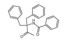 N-(2-benzyl-3-oxo-1-phenylbutan-2-yl)benzamide结构式
