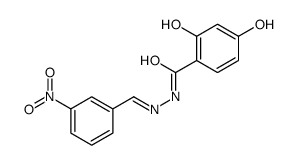 2,4-dihydroxy-N'-{3-nitrobenzylidene}benzohydrazide结构式
