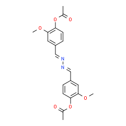 1,2-hydrazinediylidenebis(methylylidene-2-methoxy-4,1-phenylene) diacetate结构式