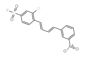 Benzenesulfonylfluoride, 3-chloro-4-[4-(3-nitrophenyl)-1,3-butadien-1-yl]-结构式