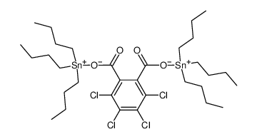 3,4,5,6-tetrachlorophenyl-1,2-dicrboxylatobis[tributyltin(IV)] Structure