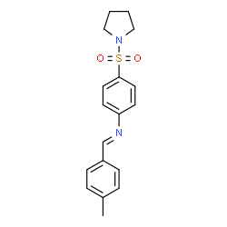 N-(4-methylbenzylidene)-4-(1-pyrrolidinylsulfonyl)aniline结构式