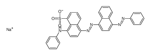 sodium 8-anilino-5-[[4-(phenylazo)-1-naphthyl]azo]naphthalene-1-sulphonate structure
