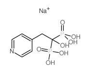 sodium,(1-hydroxy-1-phosphono-2-pyridin-4-ylethyl)phosphonic acid Structure