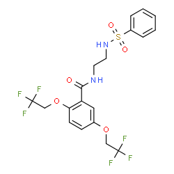 N-(2-[(PHENYLSULFONYL)AMINO]ETHYL)-2,5-BIS(2,2,2-TRIFLUOROETHOXY)BENZENECARBOXAMIDE Structure