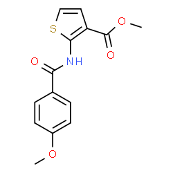 Methyl 2-[(4-methoxybenzoyl)amino]-3-thiophenecarboxylate结构式