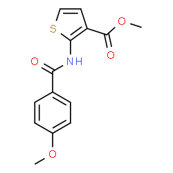 Methyl 2-[(4-methoxybenzoyl)amino]-3-thiophenecarboxylate structure