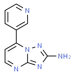 7-(3-Pyridinyl)[1,2,4]triazolo[1,5-a]pyrimidin-2-amine结构式