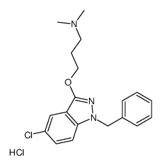 3-(1-benzyl-5-chloroindazol-3-yl)oxy-N,N-dimethylpropan-1-amine,hydrochloride结构式