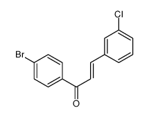 1-(4-bromophenyl)-3-(3-chlorophenyl)prop-2-en-1-one结构式