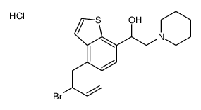 1-(8-bromobenzo[e][1]benzothiol-4-yl)-2-piperidin-1-ylethanol,hydrochloride Structure