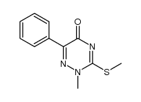 2-methyl-3-(methylthio)-6-phenyl-1,2,4-triazin-5(2H)-one Structure