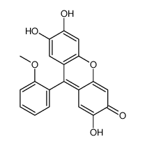 2,6,7-trihydroxy-9-(2-methoxyphenyl)xanthen-3-one结构式