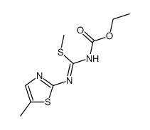 N1-(5-methyl-thiazol-2-yl)-1,μ-diimido-1-thio-dicarbonic acid O-ethyl ester S-methyl ester Structure