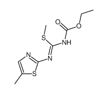 N1-(5-methyl-thiazol-2-yl)-1,μ-diimido-1-thio-dicarbonic acid O-ethyl ester S-methyl ester结构式