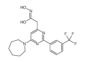 2-[6-(azepan-1-yl)-2-[3-(trifluoromethyl)phenyl]pyrimidin-4-yl]-N-hydroxyacetamide结构式