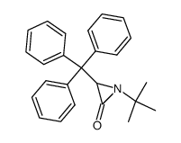 1-tert-butyl-3-triphenylmethylaziridin-2-one结构式