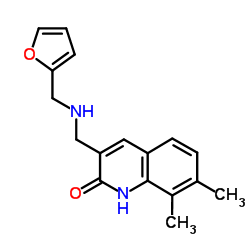 3-{[(2-Furylmethyl)amino]methyl}-7,8-dimethyl-2(1H)-quinolinone Structure