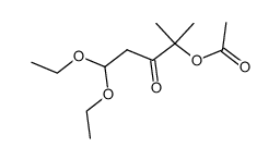acetic acid 4,4-diethoxy-1,1-dimethyl-2-oxo-butyl ester Structure