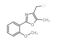 4-(Chloromethyl)-2-(2-methoxyphenyl)-5-methyl-1,3-oxazole结构式