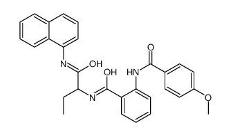 2-[(4-methoxybenzoyl)amino]-N-[1-(naphthalen-1-ylamino)-1-oxobutan-2-yl]benzamide Structure