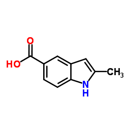 2-甲基-1H-吲哚-5-羧酸结构式