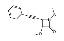 (3R,4S)-3-methoxy-1-methylsulfanyl-4-(2-phenylethynyl)azetidin-2-one Structure