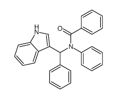 N-[1H-indol-3-yl(phenyl)methyl]-N-phenylbenzamide结构式